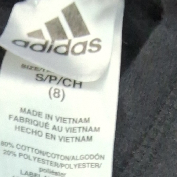 Adidas Kids Black Hoodie with Multicolor Logo - Picture 3 of 8